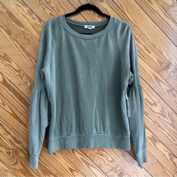 LNA Revolve Ravenoette Sweatshirt Green - Picture 1 of 6